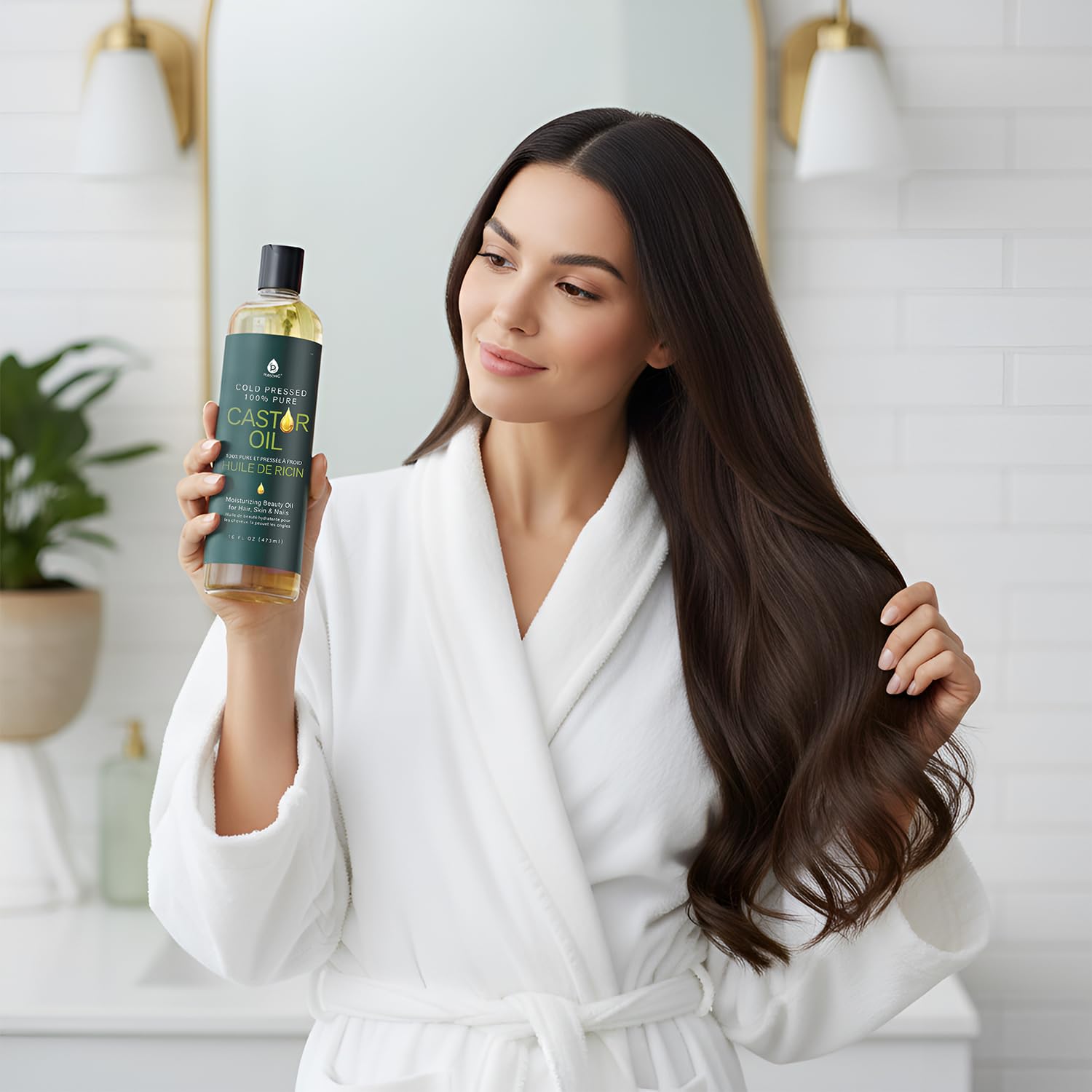 Pursonic Castor Oil skin moisturizing focus for dry skin relief.