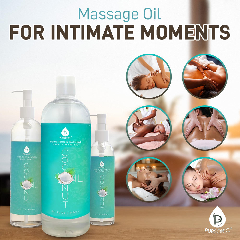 Pursonic Pure Unscented Fractionated Coconut Oil hair conditioning for shine and softness