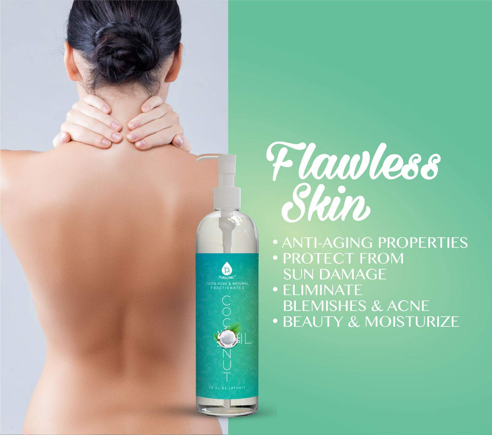 Pursonic Pure Unscented Fractionated Coconut Oil travel size bottle for on the go hydration