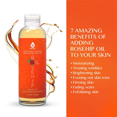 Pursonic Rosehip Oil applied on the face delivers gentle nourishment