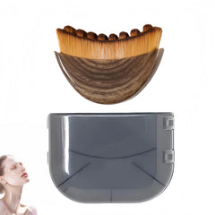 Put Girl lymphatic face brush close-up bristles for gentle glide during facial massage.