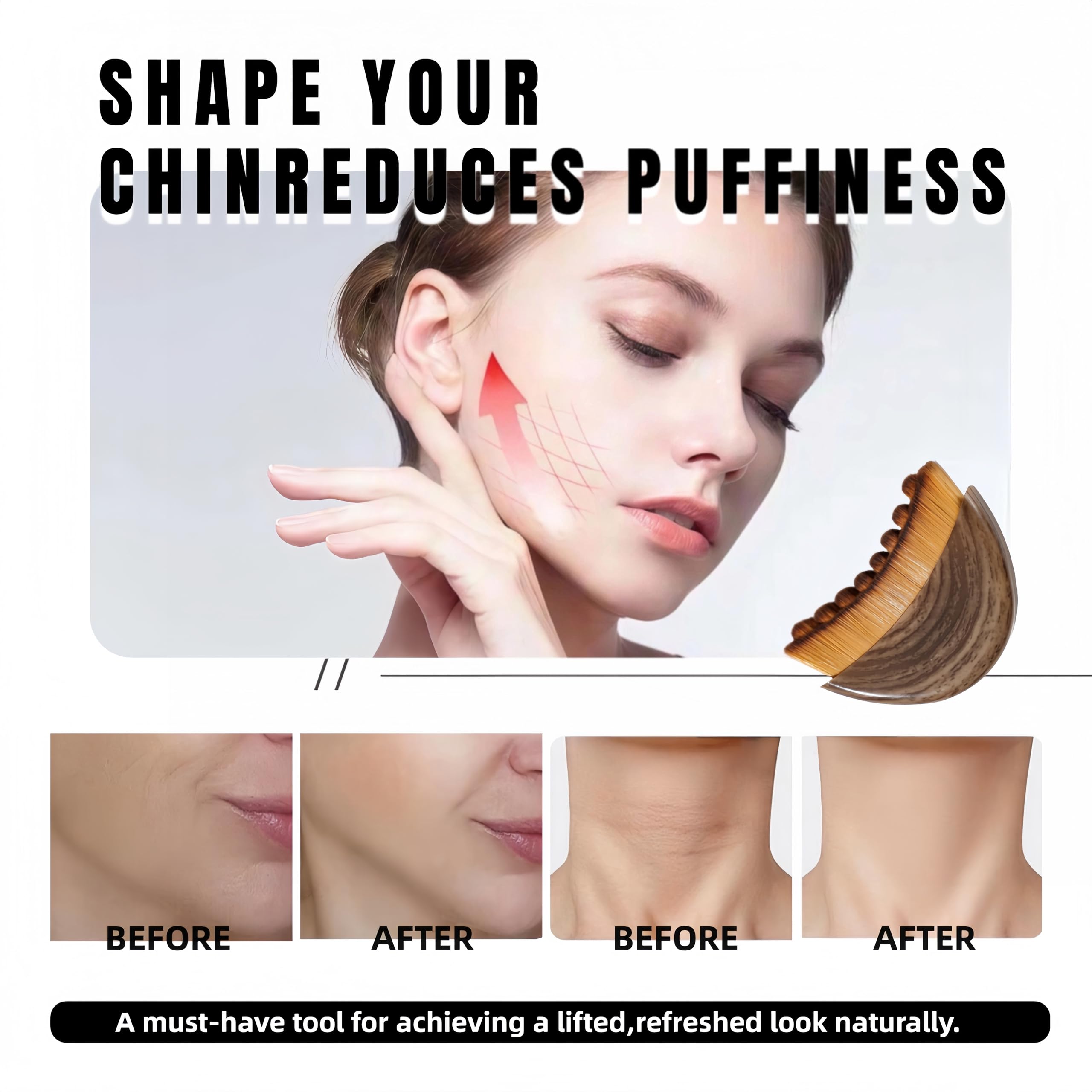 Put Girl lymphatic face brush ergonomic handle ensures easy control.