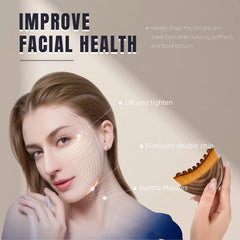 Put Girl lymphatic face brush on neck to support contour routines.