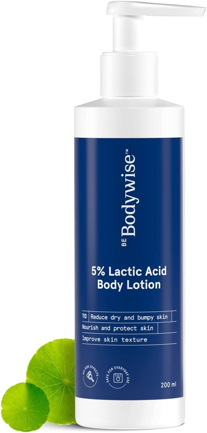PUU Be Bodywise bottle with 5% lactic acid exfoliation for smoother skin