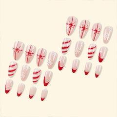 Puyokinm almond press-on nails package contents with glue stickers and file