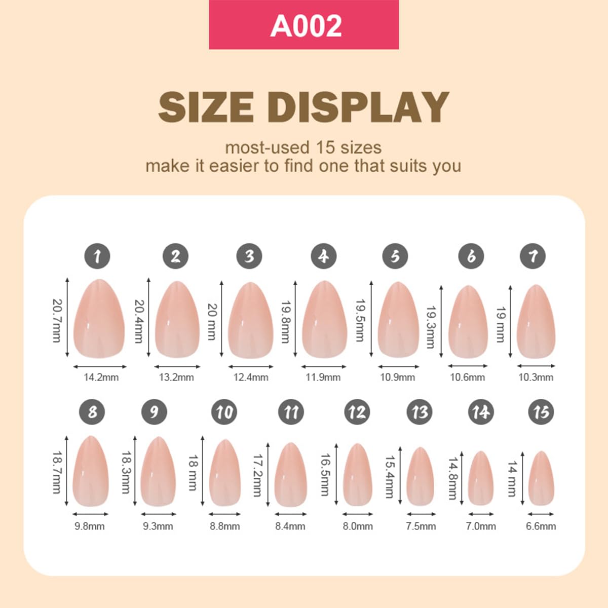 Puyokinm glossy finish nails ideal for everyday wear.