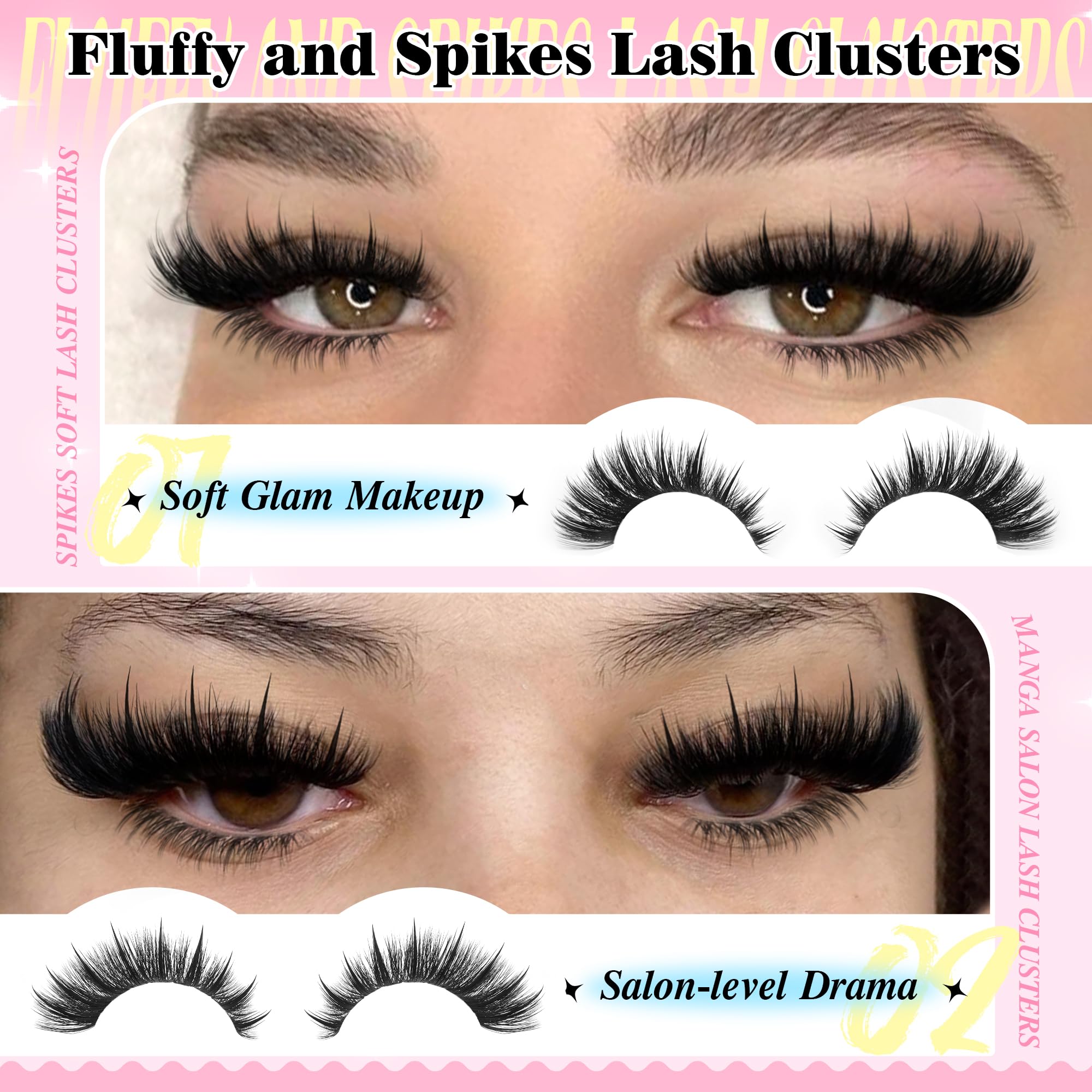PVDKIW manga upper lashes for a dramatic, eye-catching style