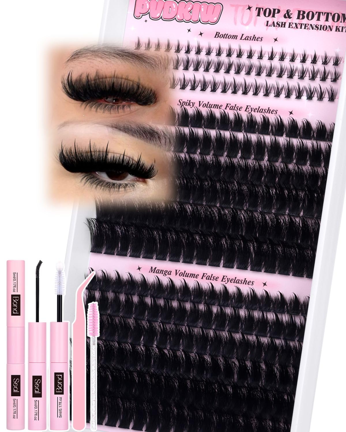 PVDKIW spikes upper lashes for an effortless daily volume look