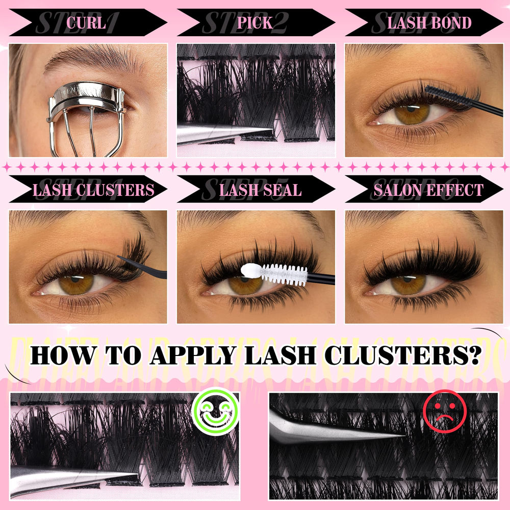 PVDKIW lash extension kit inside view for at-home styling