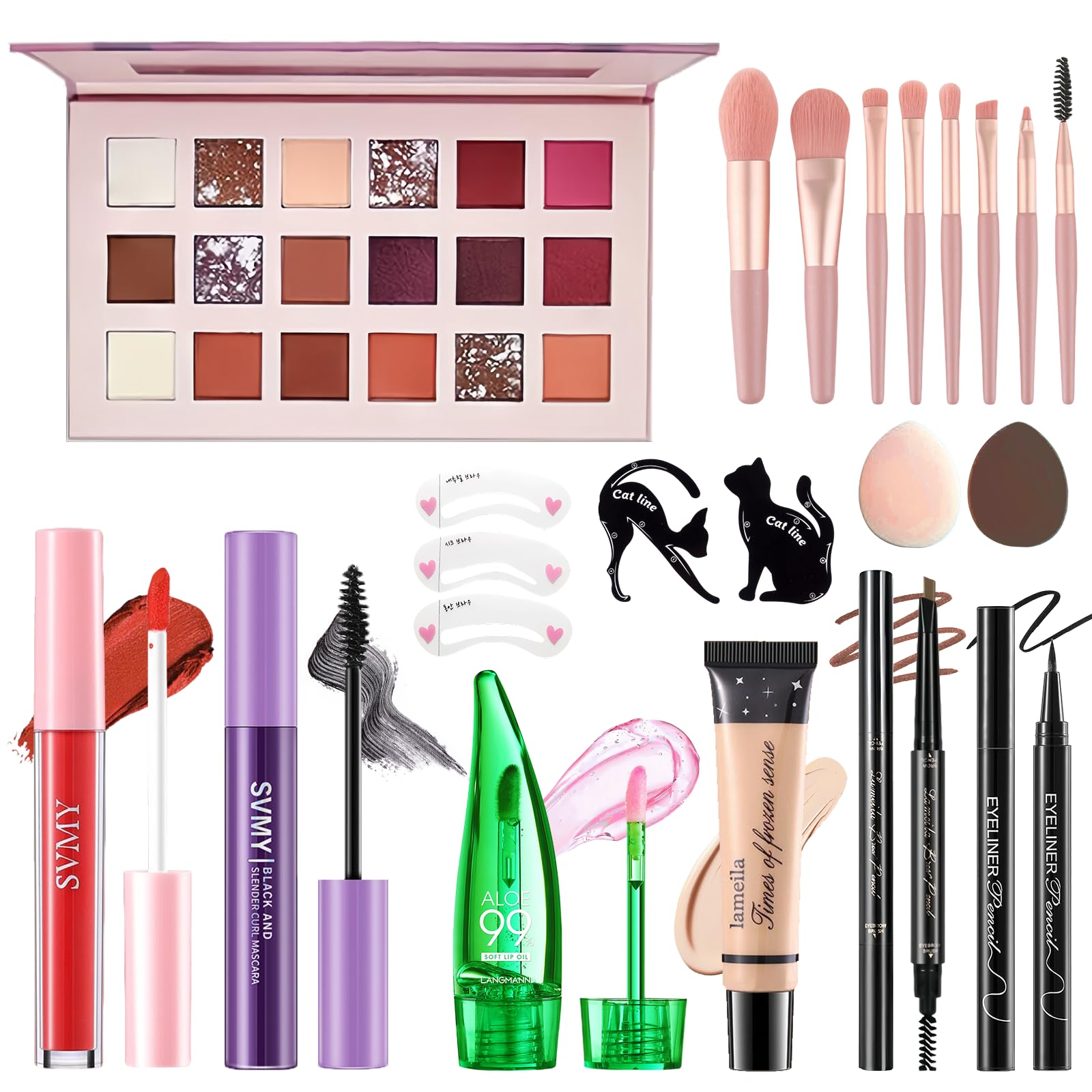 PWYSHXDF makeup set 18-color eyeshadow palette for versatile looks.
