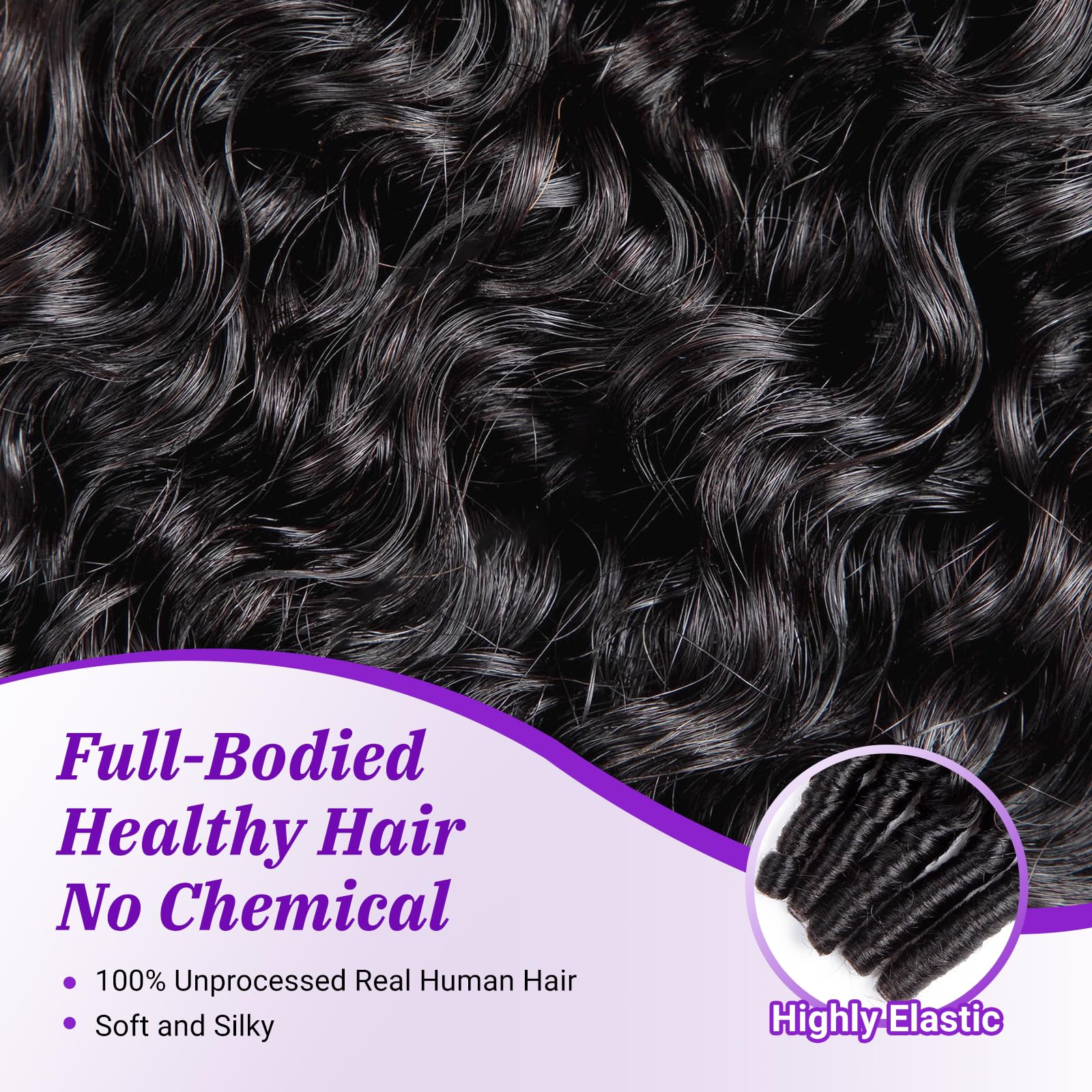 PXCPXC Burmese Curly Bundles 22-inch natural black close-up, defined curls for long-lasting shape