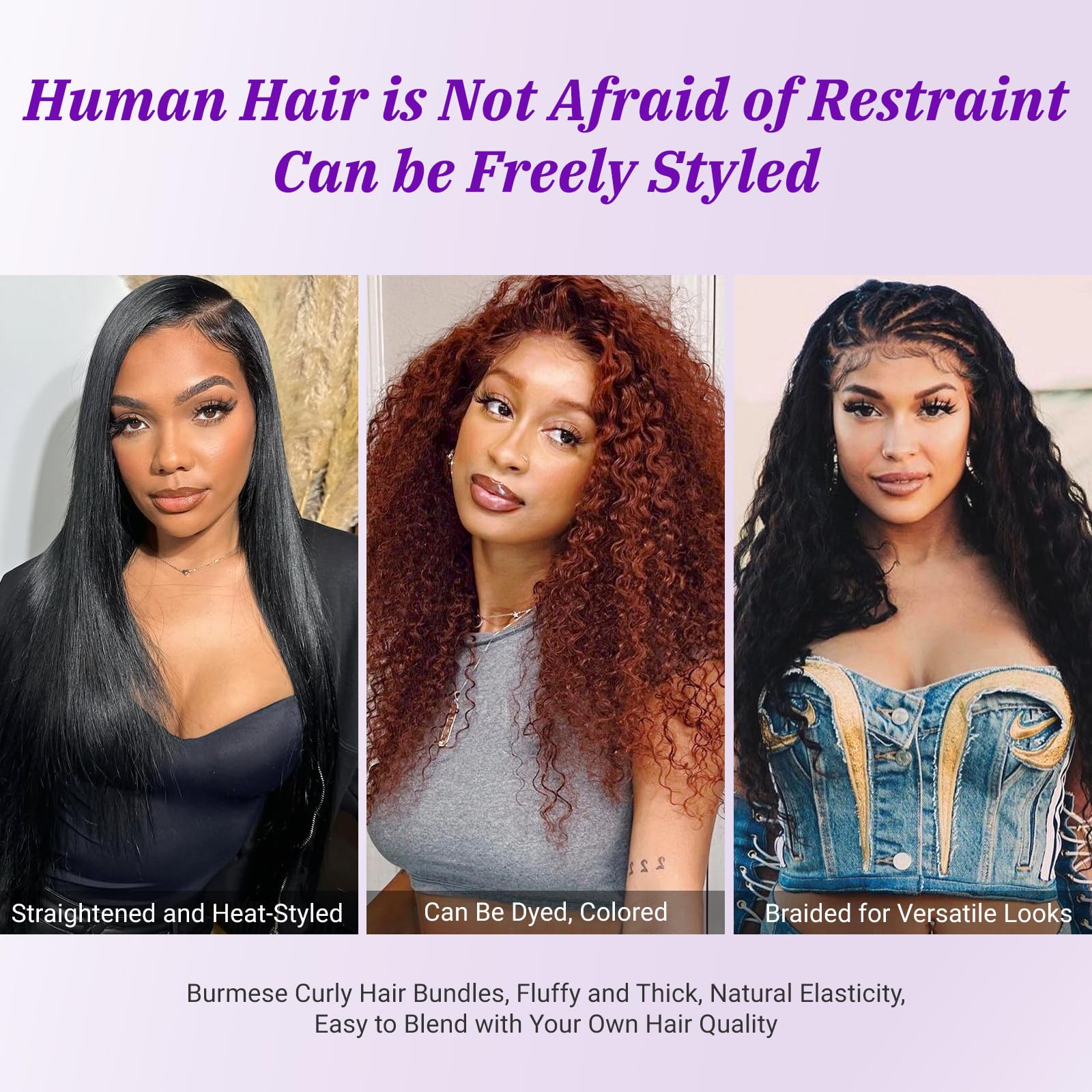 PXCPXC Burmese Curly Bundles 28-inch natural black close-up, dramatic length with natural appearance