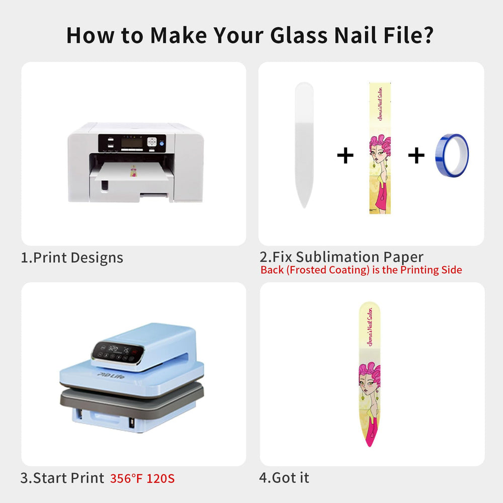 Heat-press ready PYD Life blanks for quick custom nail art demos.