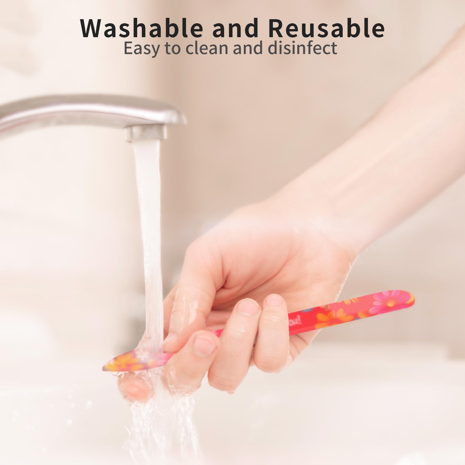 PYD Life ergonomic nail file blank with smooth grip for natural nails.