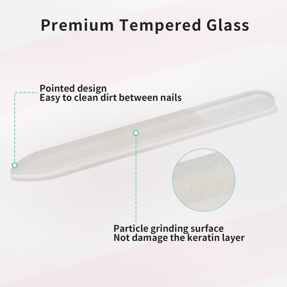 PYD Life sublimation glass nail file blank pack of 12 ready for customization.