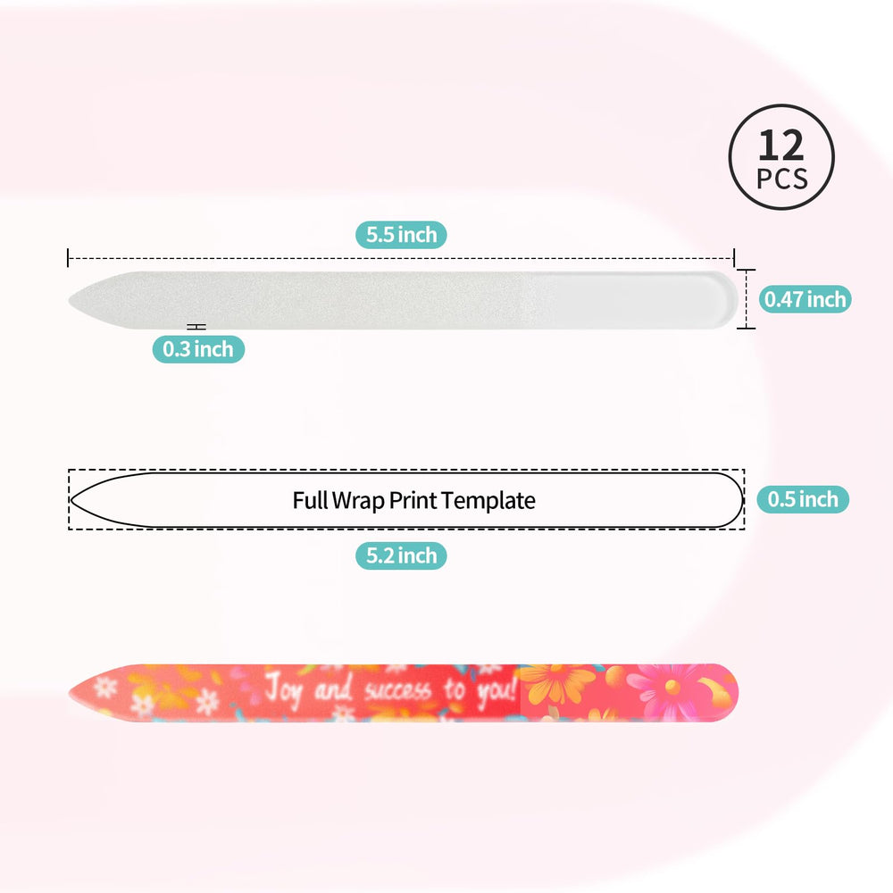 PYD Life sublimation glass nail file blank packaging ready for gifting and resale.
