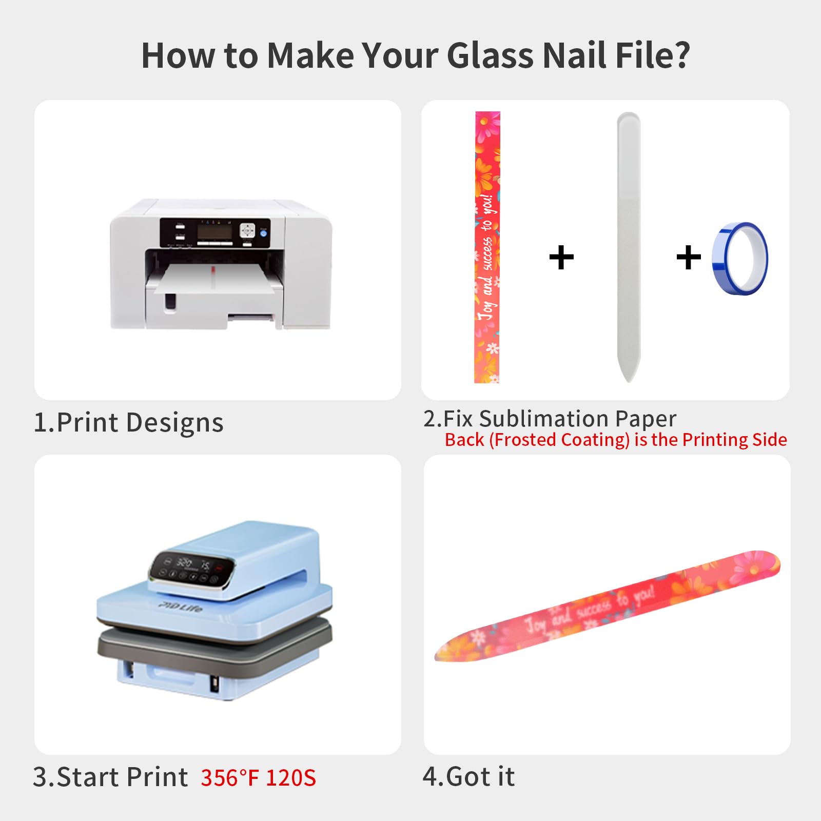 PYD Life salon-ready nail file blank suitable for professional use.