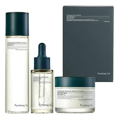 Pyunkang Yul Calming Line gift box front view for easy gifting and daily moisture