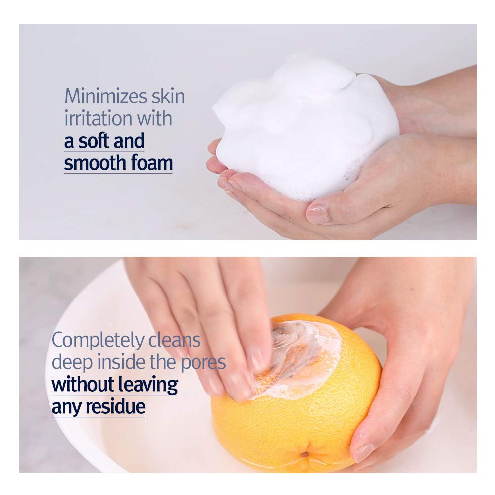 Pyunkang Yul Cleansing Foam on skin showing gentle cleansing without tightness