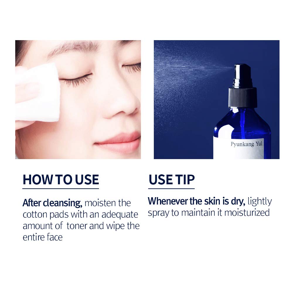 Pyunkang Yul Facial Mist Toner packaging and pump design for convenient use.