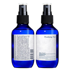 Pyunkang Yul Facial Mist Toner spray in action demonstrating quick absorption.