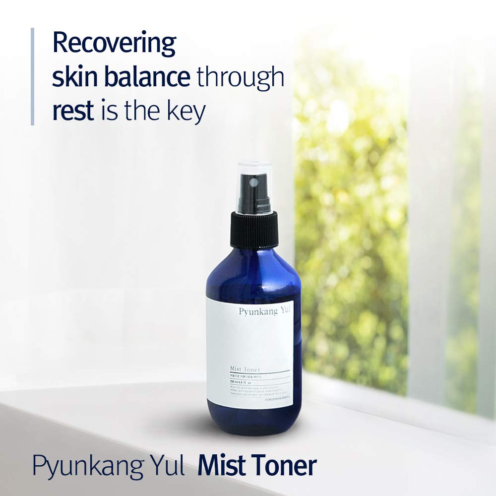 Pyunkang Yul Facial Mist Toner texture is light and watery for easy absorption.