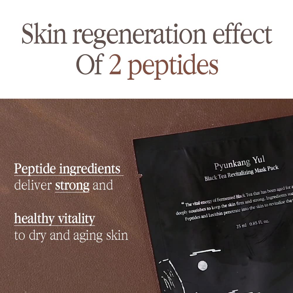 Sheet mask on hand shows easy at-home hydration with Pyunkang Yul PKY Black Tea Mask Pack