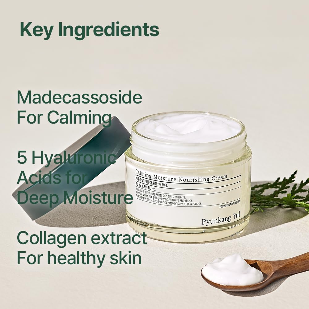 Pyunkang Yul PKY Calming Moisture Cream vegan formula supports gentle skincare.