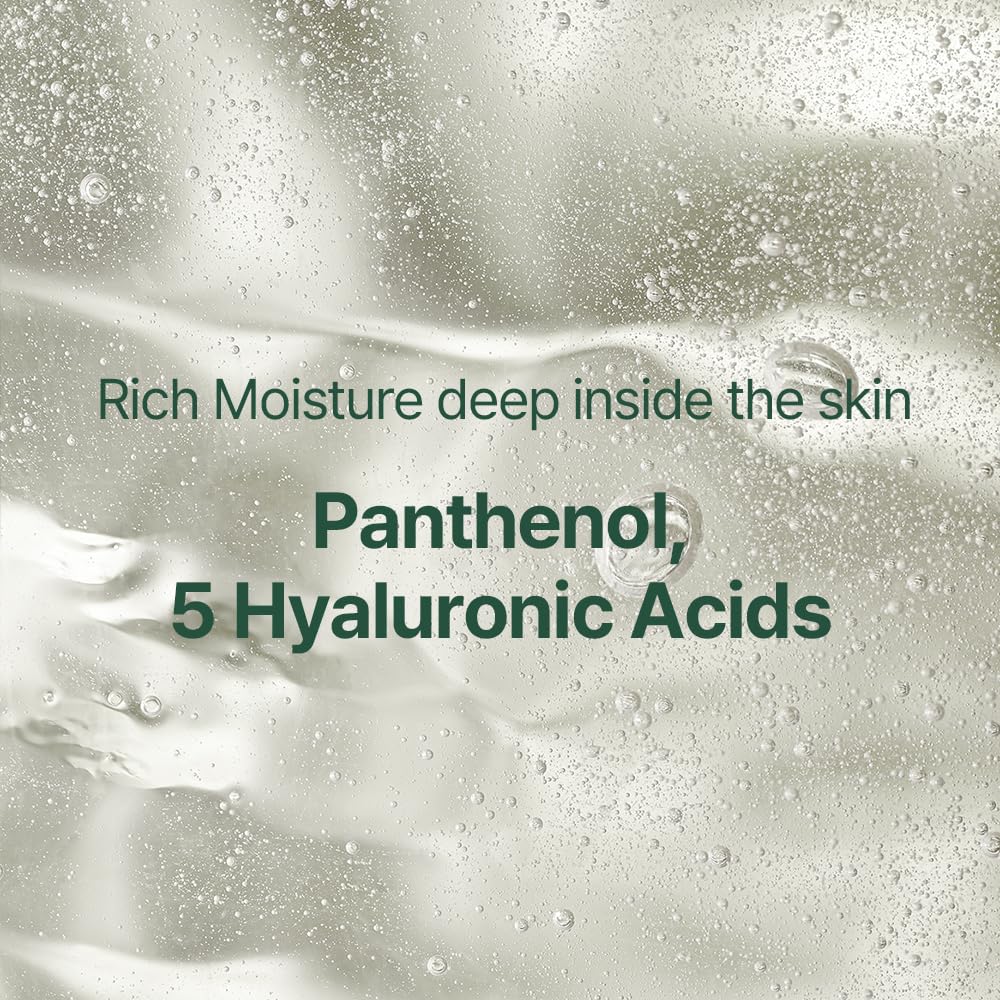 Close-up droplets on skin after applying PKY Calming Moisture Mist.