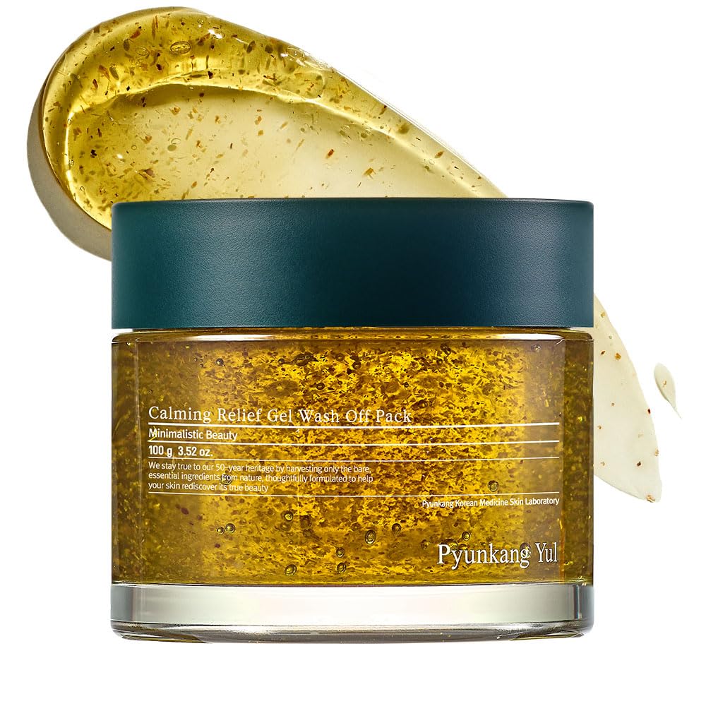 Pyunkang Yul PKY Calming Relief Gel Wash Off Pack front view, soothing formula for sensitive skin.