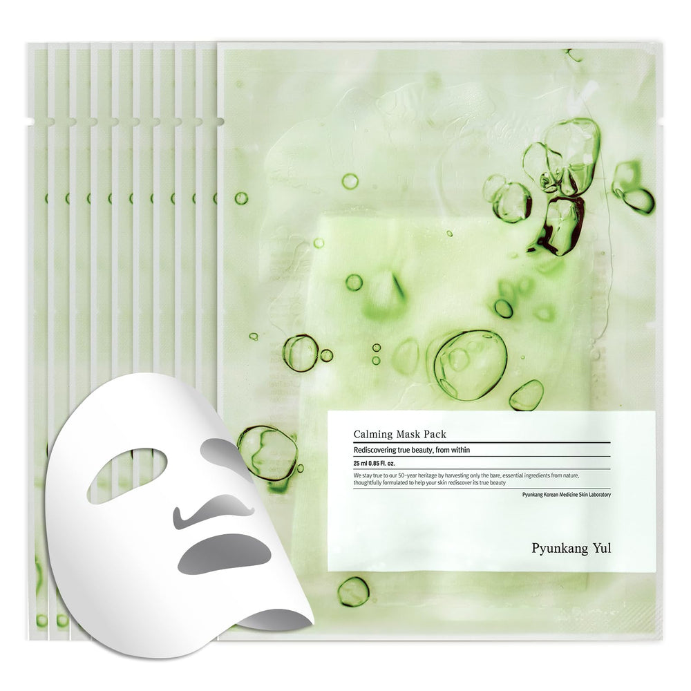 Pyunkang Yul PKY Ceramide Calming Mask Pack outer box highlights a soothing formula