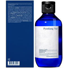 Pyunkang Yul PKY Essence Toner application routine promotes a refreshed, hydrated complexion.