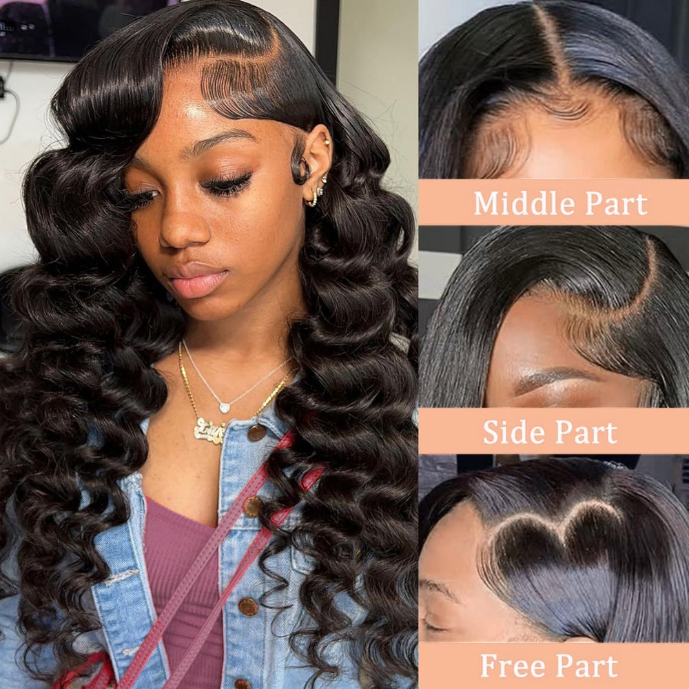 PYY Deep Wave baby hair detail enhances realistic hairline.