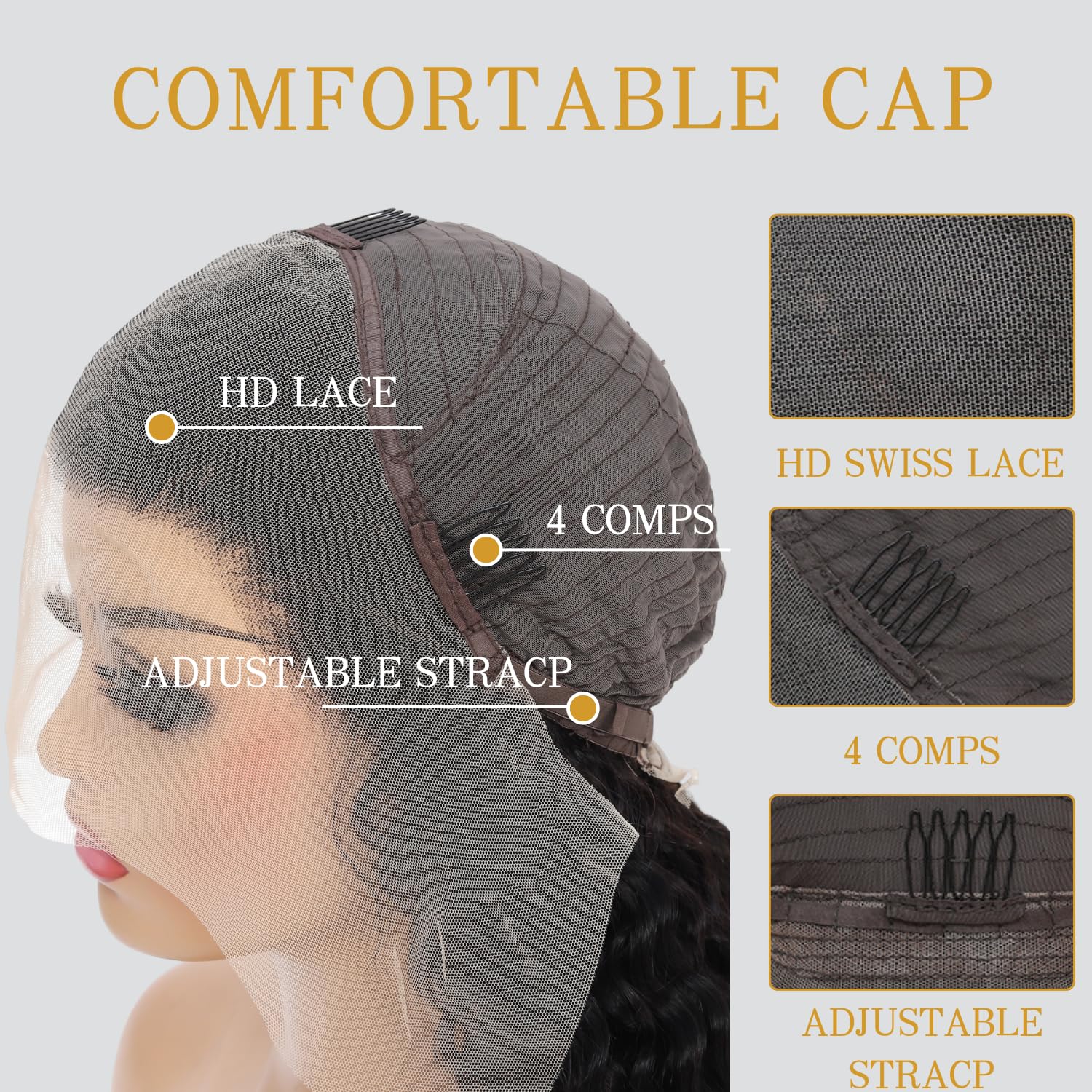 PYY Deep Wave wig full head view emphasizes natural volume.