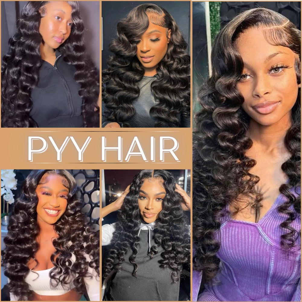 PYY Deep Wave wig with adjustable cap offers secure fit.