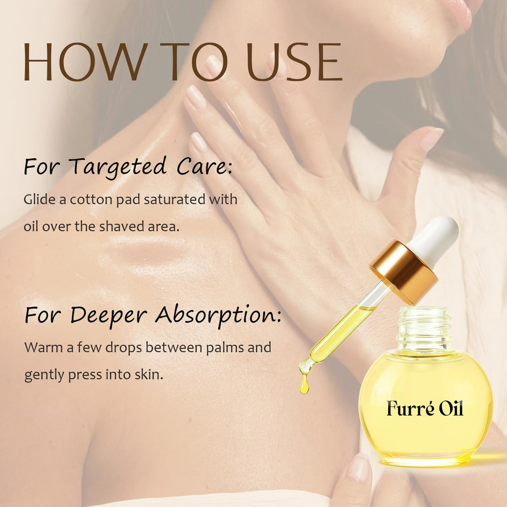 QAH Furré underarms-application demonstrates non-greasy hydration after shaving