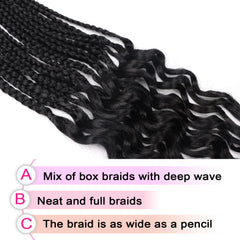 QANSFA seven-pack crochet hair with curly ends for fullness.