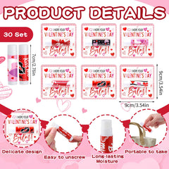 QAUYETM honey flavor lip balm with Valentine design, perfect for gifting