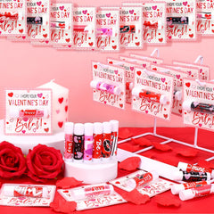 QAUYETM vanilla flavor lip balm with Valentine design, great for quick lip relief