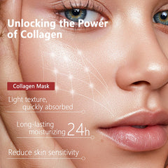 Qawnfy bio-collagen mask in use demonstrates overnight comfort.