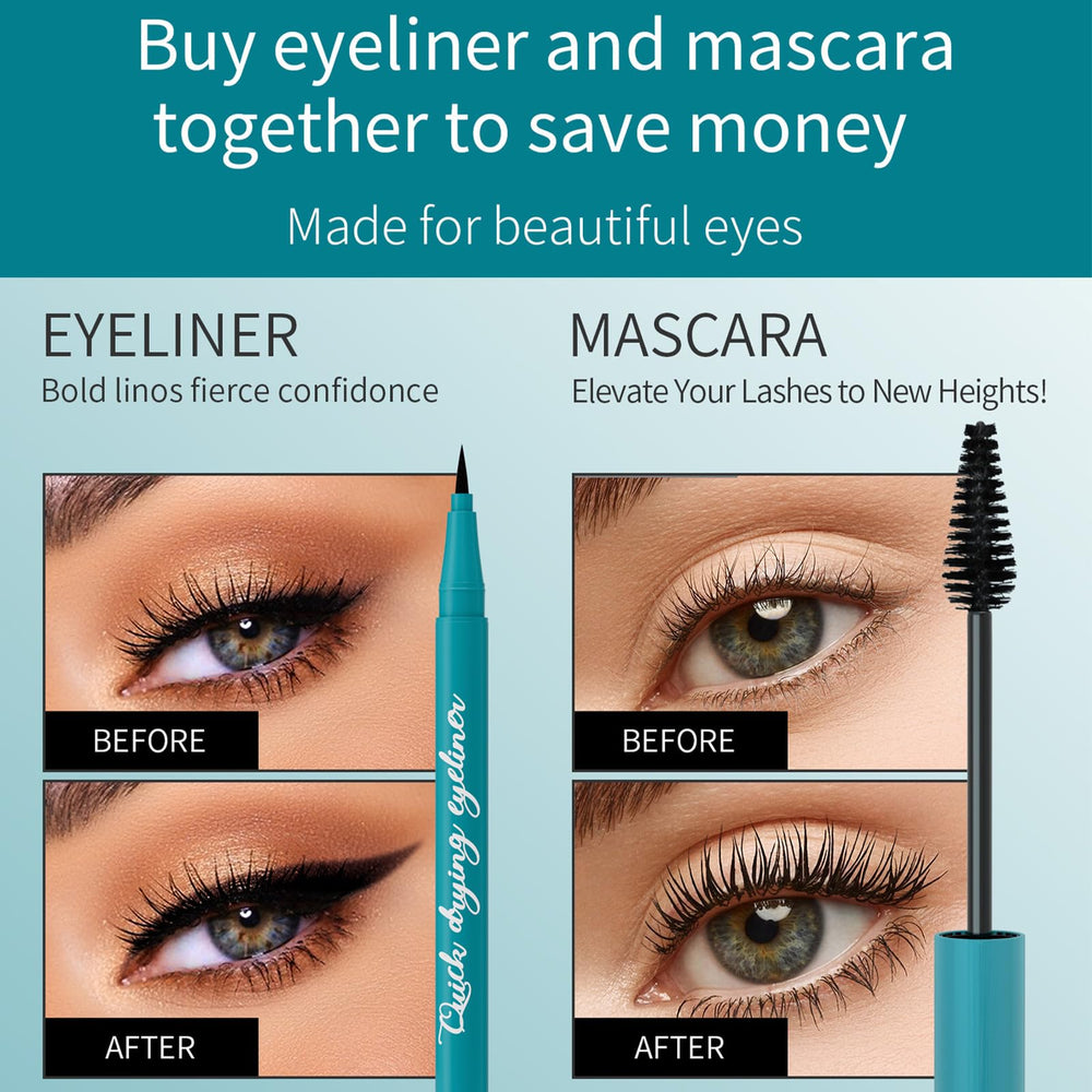 Qawnfy Extension Mascara and Eyeliner Set wand close-up shows precise tip.