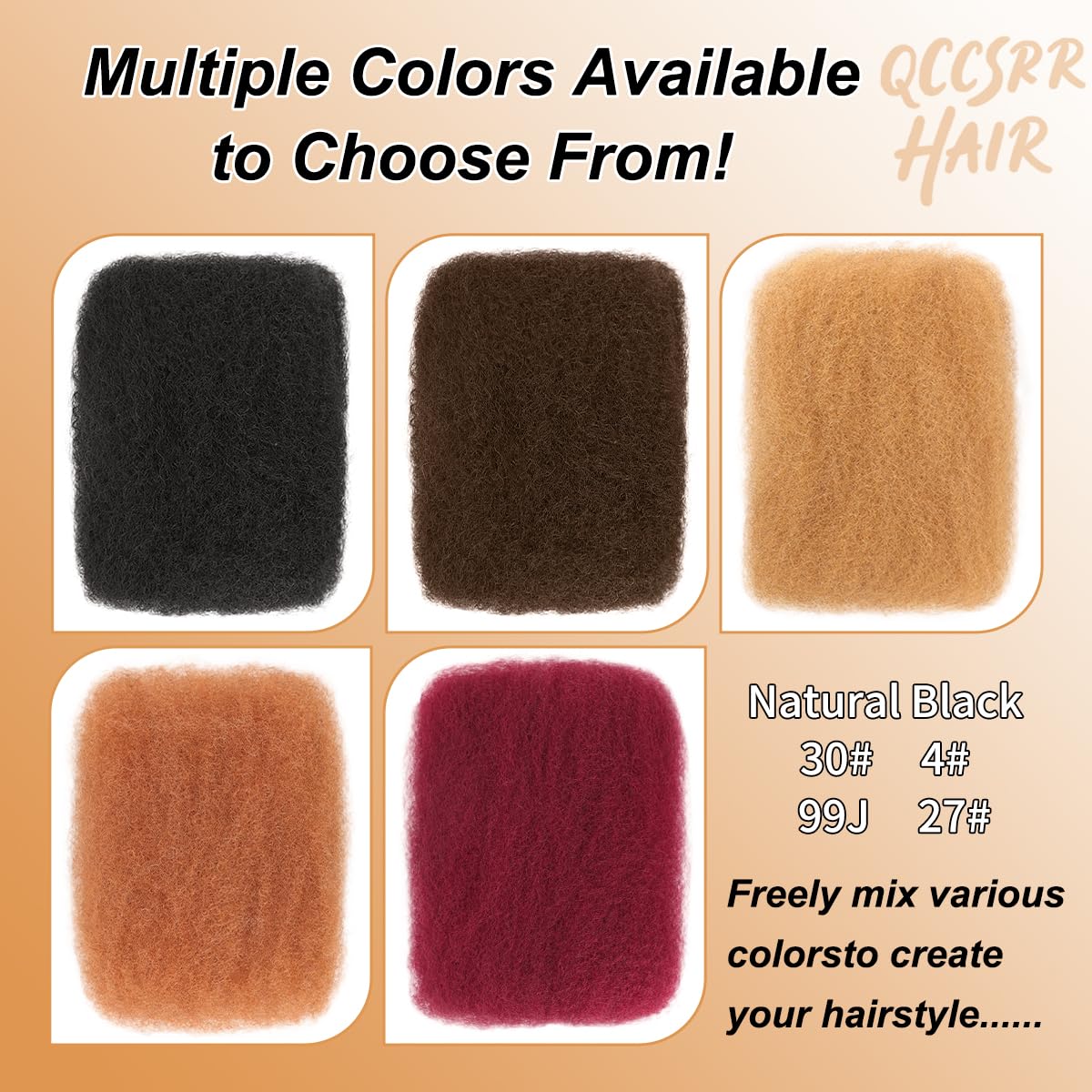 QCCSRR Afro Kinky Bulk dye compatibility for color ideas