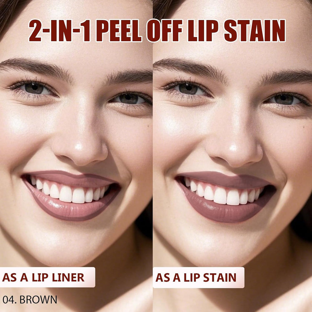 QCMME Long-Lasting Matte Lip Tattoo forms a smudge-free film for all-day color.