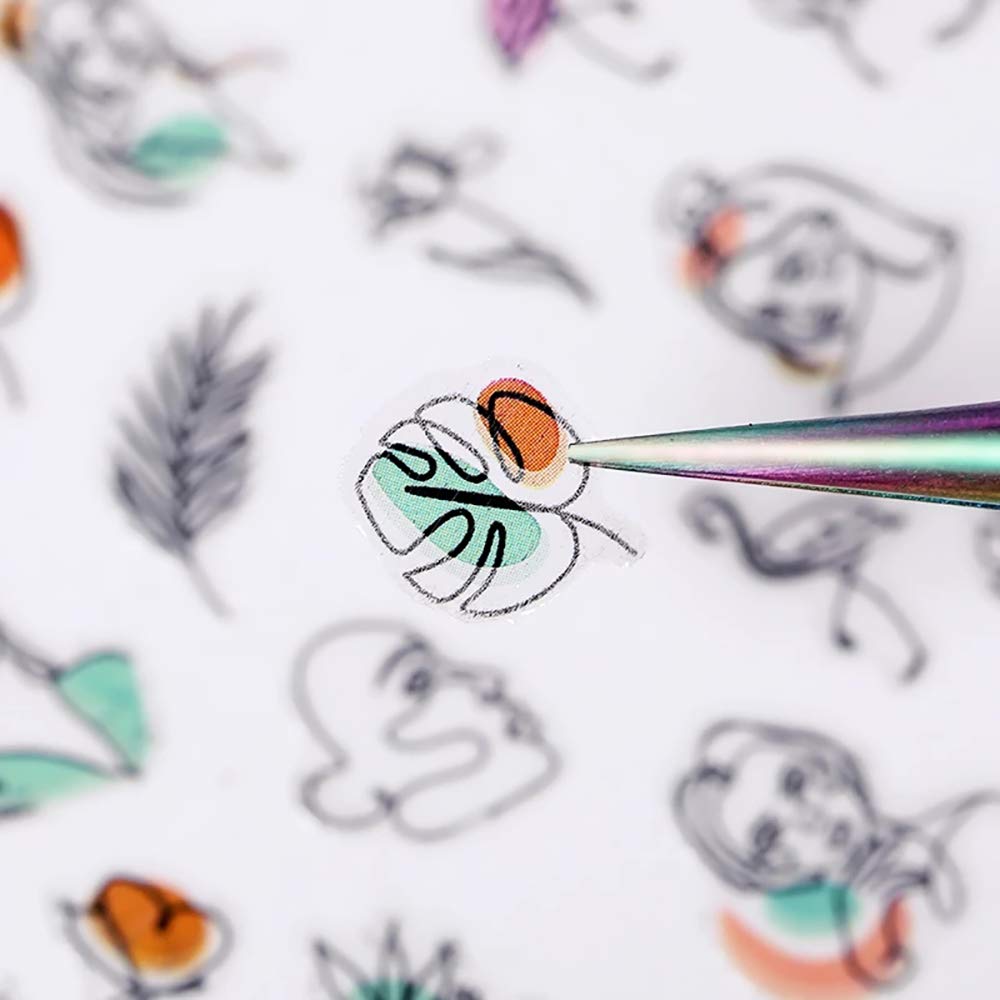 Qdsuh Graffiti Fun Nail Stickers varied patterns to inspire nail art ideas
