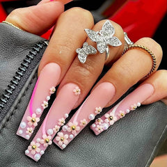 Qdsuh light-change 3D nail flowers in six colors for dynamic looks.