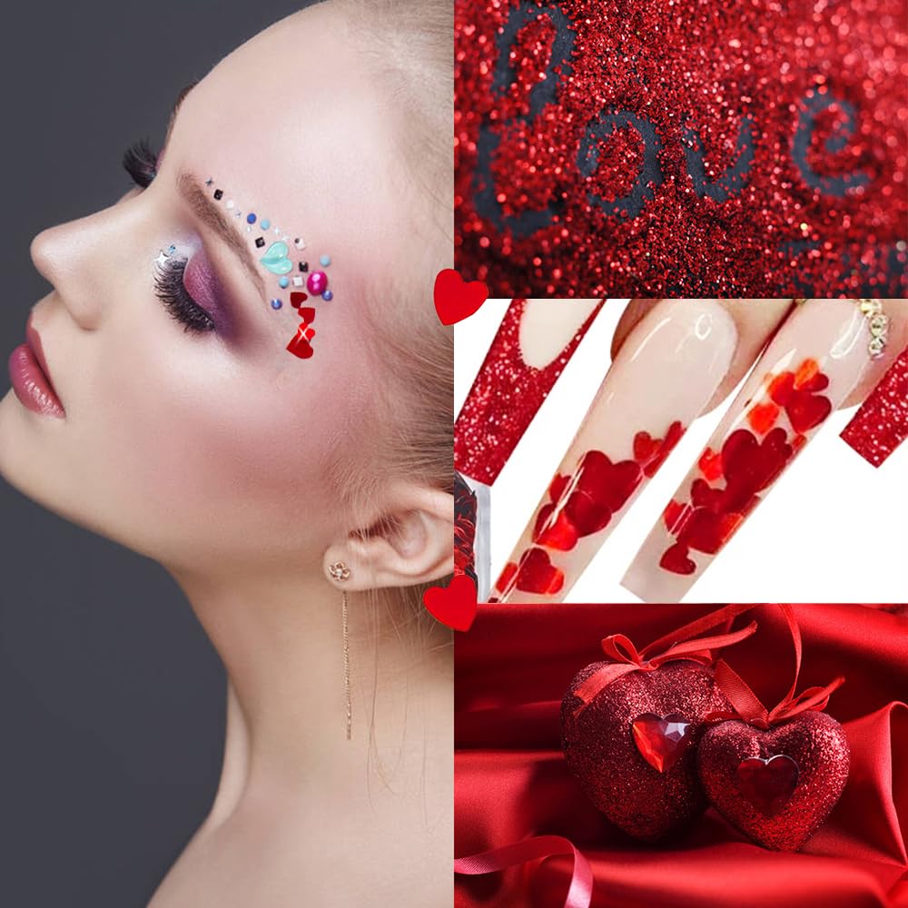 Qdsuh two heart shapes offer versatile decorating options for creative nail looks.