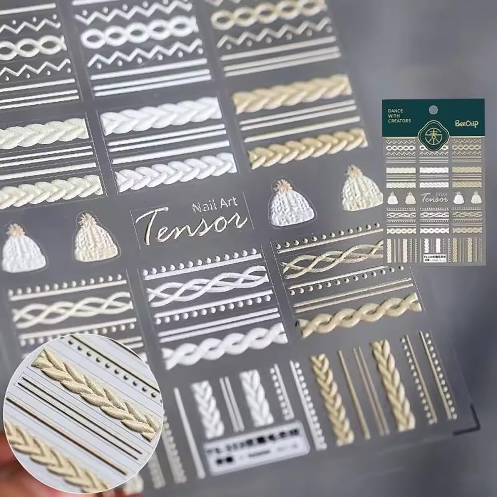 Qdsuh 5D embossed texture on nails enhances visual depth