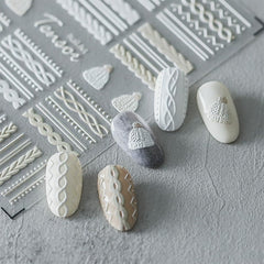 Qdsuh winter sweater stickers with hat design add festive charm to nails