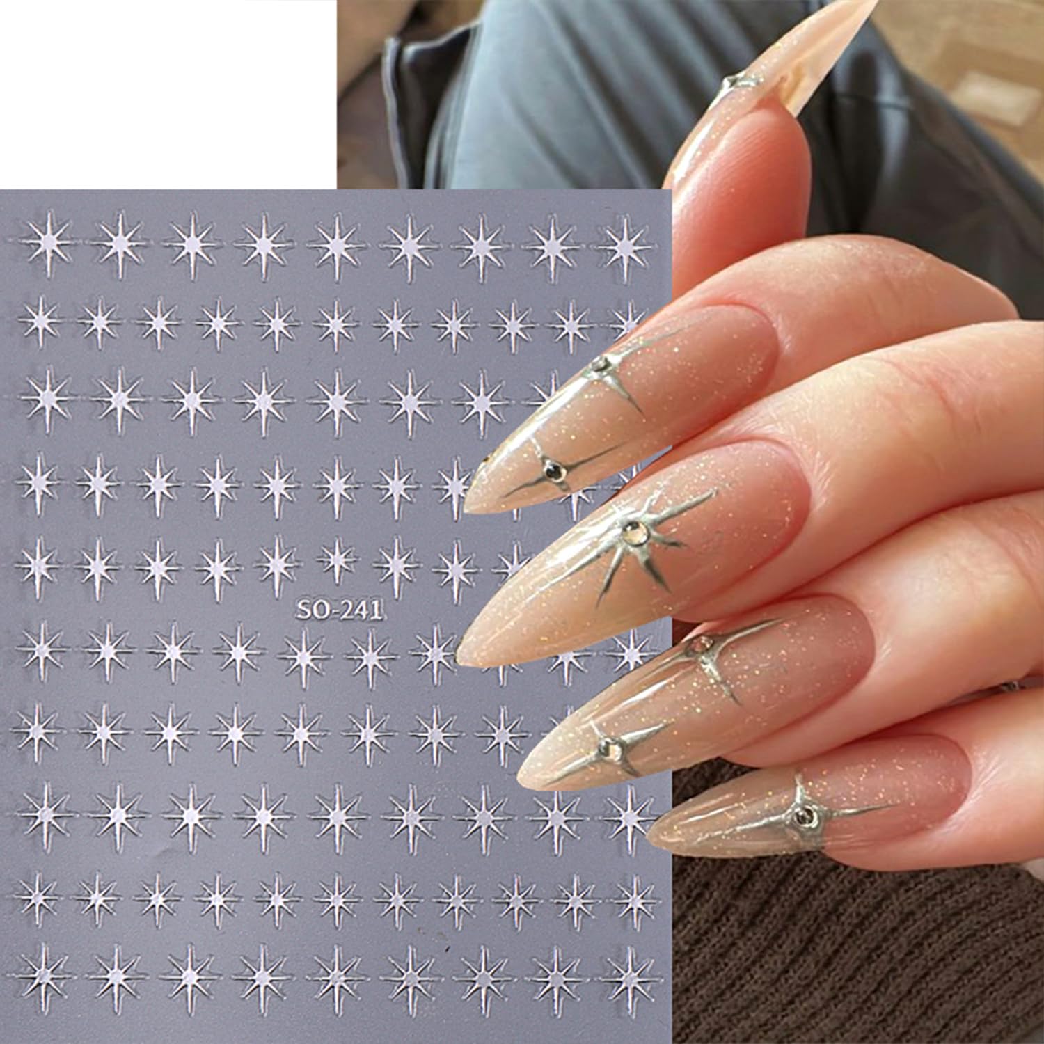 QEYRIYI rhinestones design stickers add sparkling gems for standout manicures