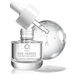 Qgala Bee Venom Serum bottle for a premium skincare ritual.